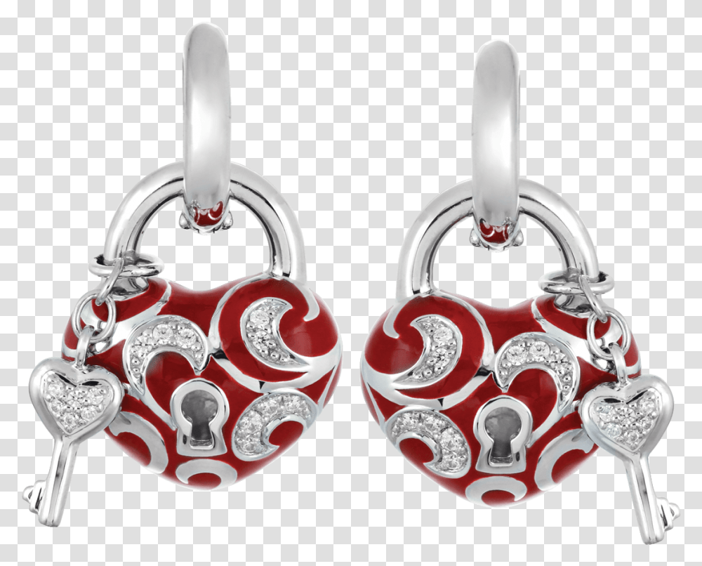 Belle Toile Key To My Heart Red Earrings Earrings, Jewelry, Accessories, Accessory, Pendant Transparent Png