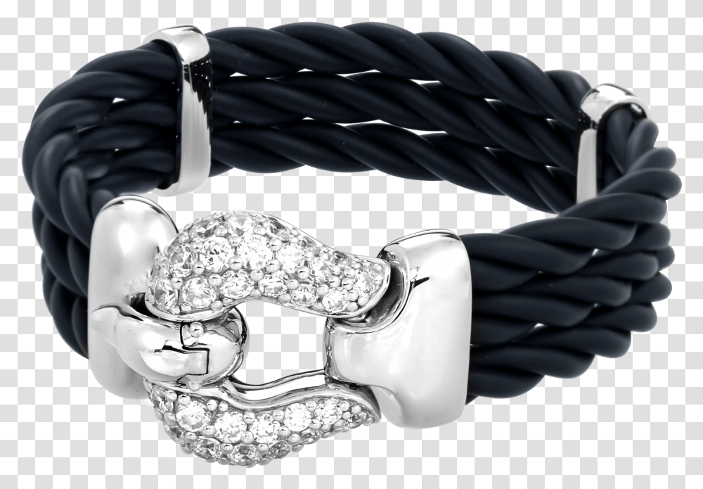 Belle Toile Lasso Black Bracelet Bracelet, Snake, Reptile, Animal, Diamond Transparent Png