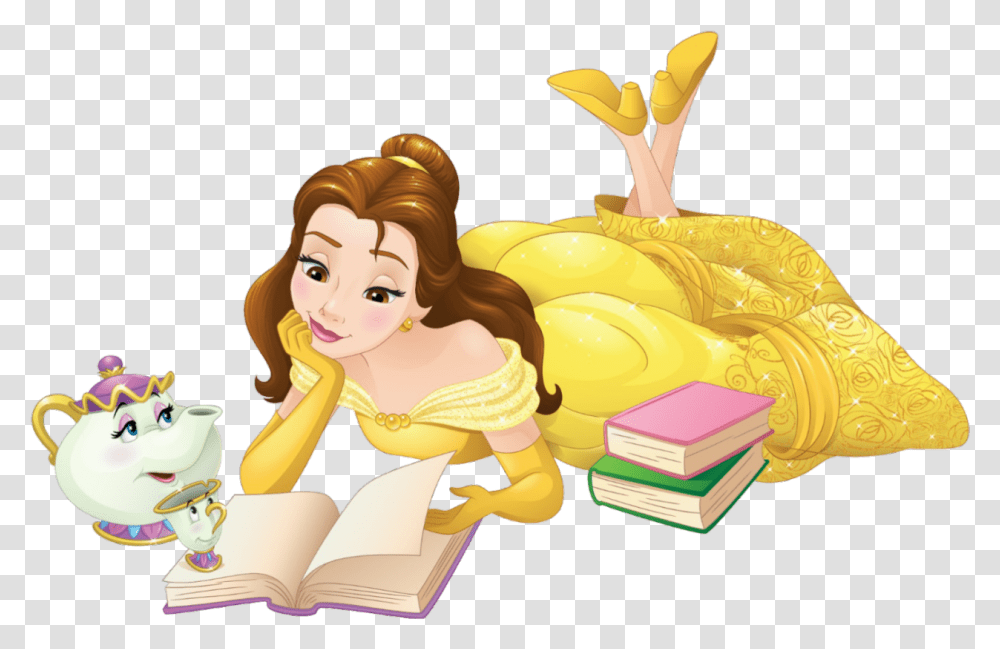 Belle Vector Disney Princess Belle Reading, Person, Human, Toy Transparent Png