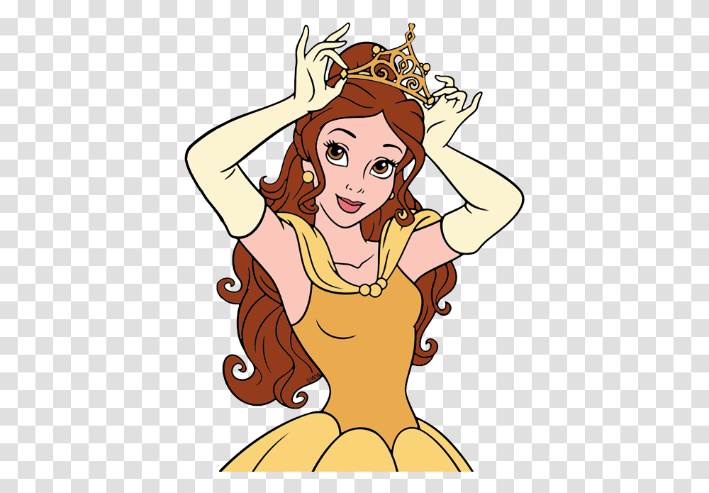 Belle With A Crown Clipart Clipart Library Stock Belle Crown Princess Belle With Crown, Person, Drawing, Female, Girl Transparent Png