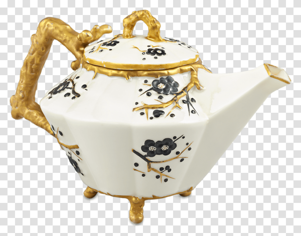 Belleek Thorn Pattern Teapot Teapot, Pottery, Porcelain, Birthday Cake Transparent Png