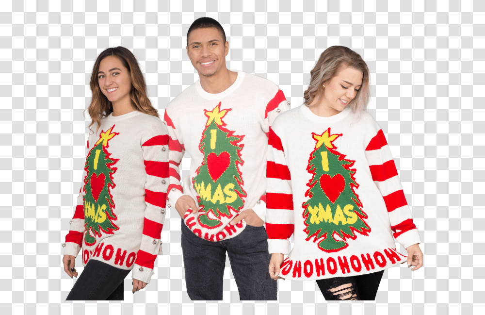 Bells Grinch Hohoho Cheermeister Sweater, Clothing, Sleeve, Person, Long Sleeve Transparent Png