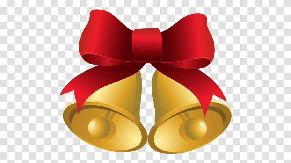 Bells With Red Bow Clipart Christmas Gold Bells Clipart, Lamp, Tie, Accessories, Accessory Transparent Png