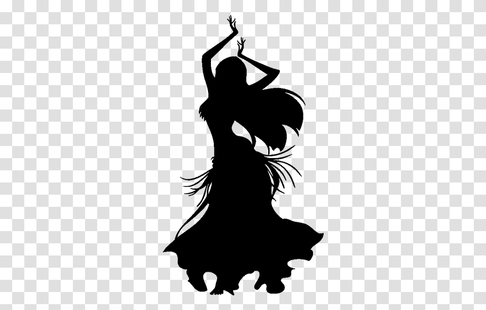 Belly Dance Silhouette Tribal Fusion Belly Dancer Silhouette, Gray, World Of Warcraft Transparent Png