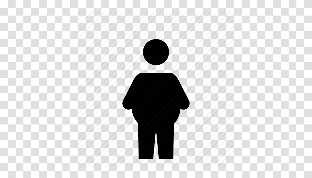 Belly Diet Fat Heavy Man Obese Person Icon, Silhouette, Piano, Standing, Outdoors Transparent Png