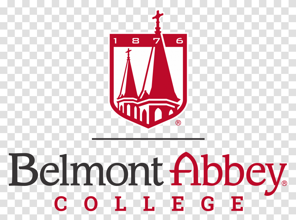 Belmont Abbey College Rgb Registered Belmont Abbey College Logo, Label, Advertisement Transparent Png