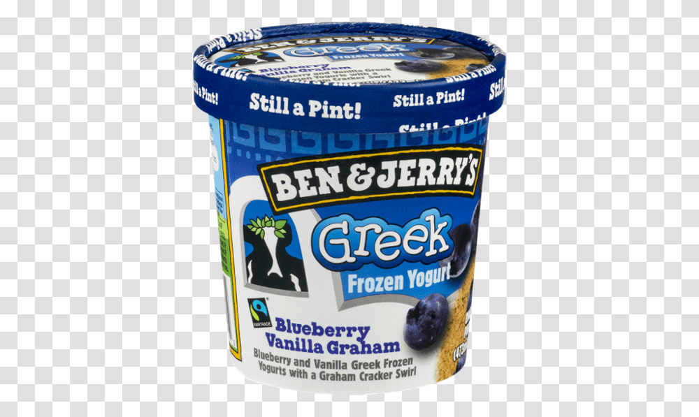 Ben And Jerry's Blueberry Greek Frozen Yogurt, Dessert, Food, Plant, Fruit Transparent Png