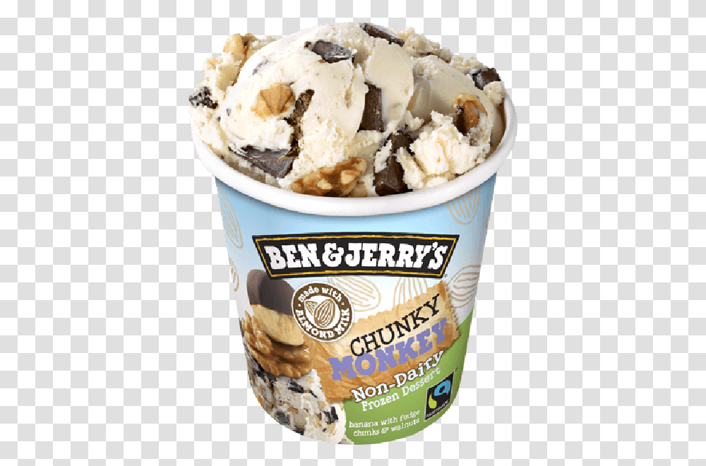 Ben And Jerry's Chunky Monkey, Cream, Dessert, Food, Creme Transparent Png