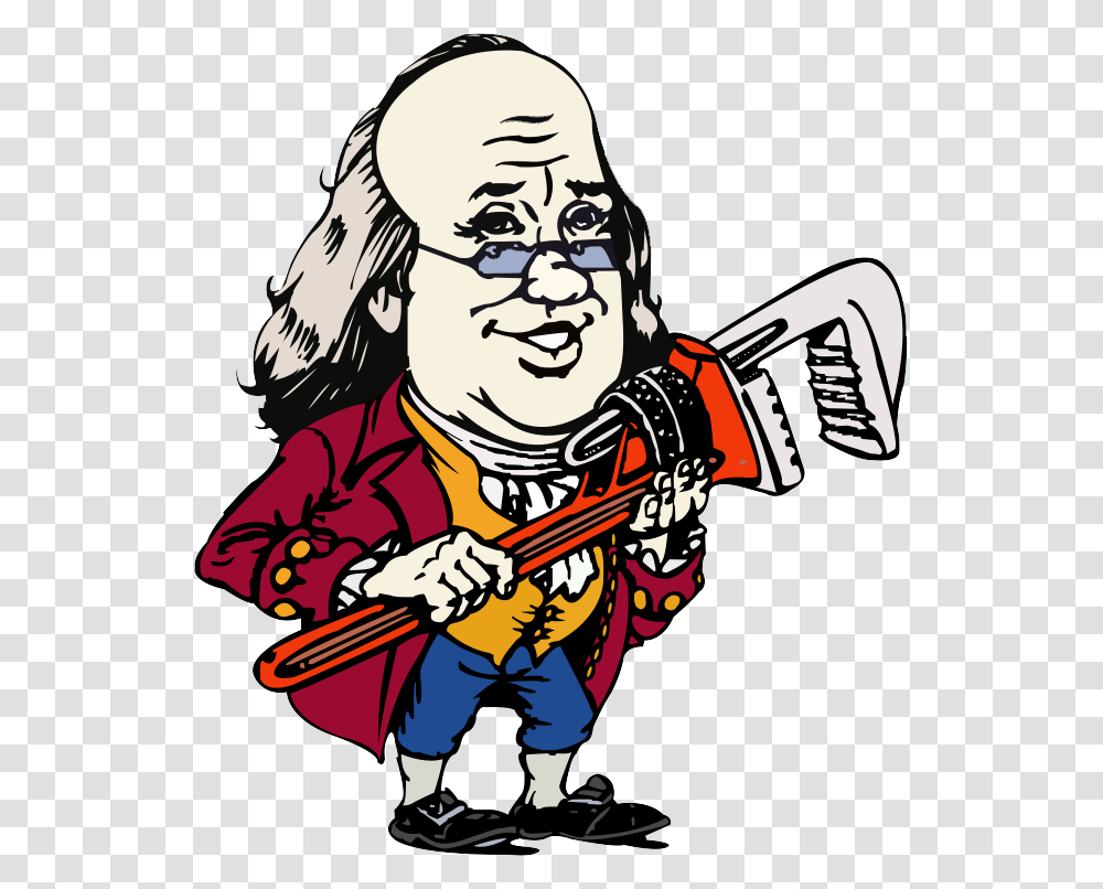 Ben Franklin Clipart Download Benjamin Franklin Plumbing, Person, Human, Leisure Activities, Musical Instrument Transparent Png