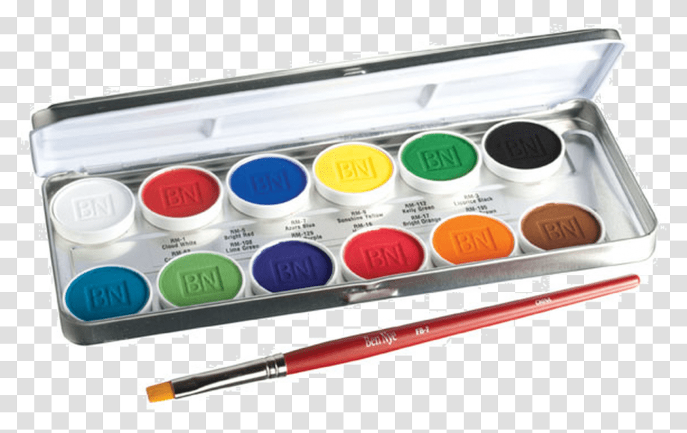 Ben Nye Magicake Aqua Paint Palette 12 Colors Palette, Paint Container Transparent Png