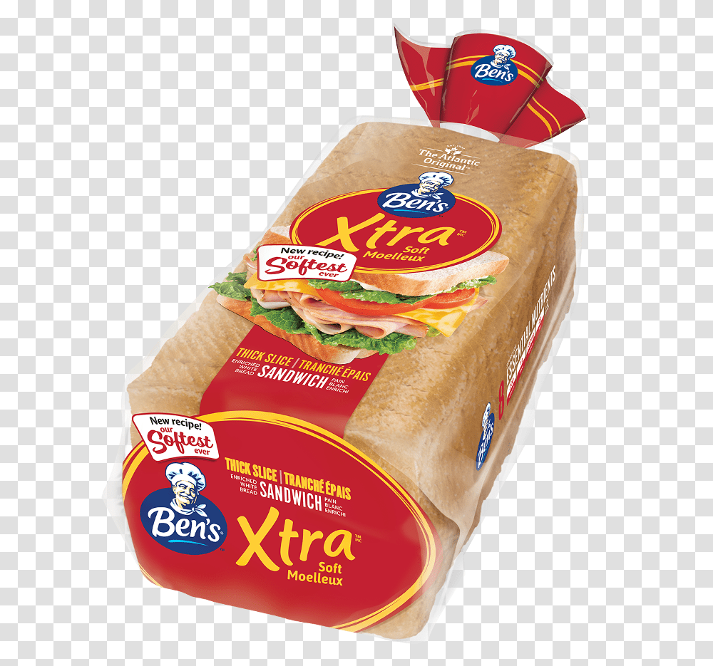 Ben S Xtra White Thick Sandwich Bread Thick Slice White Bread, Burger, Food, Bun, Bread Loaf Transparent Png