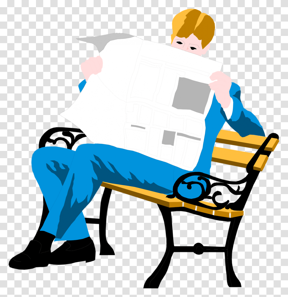 Bench Clipart Man, Person, Furniture, Outdoors, Nature Transparent Png