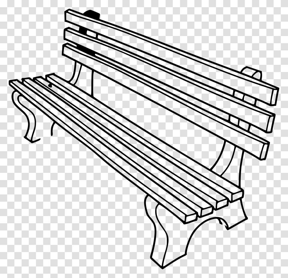 Bench Clipart Outline Bench Clipart Black And White, Gray, World Of Warcraft Transparent Png