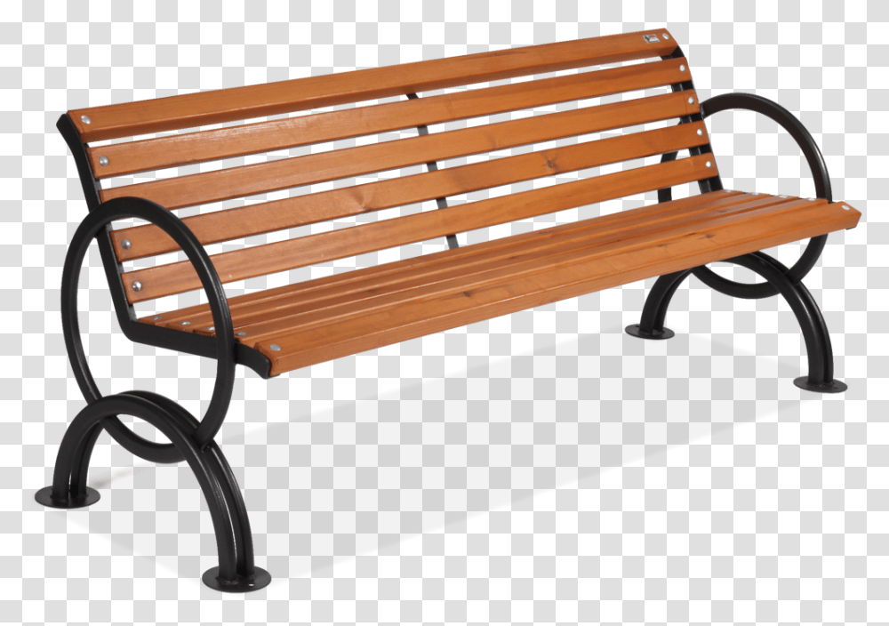 Bench For Urban Design In Steel With Wooden Planks Wood Bench, Furniture, Park Bench Transparent Png