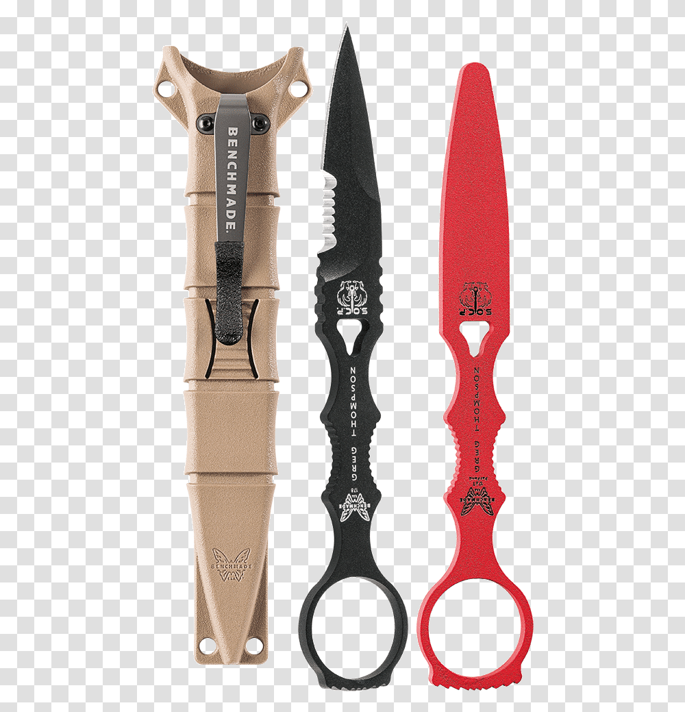 Benchmade Socp Dagger Combo Blade Knife With Trainer Benchmade Throwing Knives, Weapon, Weaponry, Scissors, Letter Opener Transparent Png