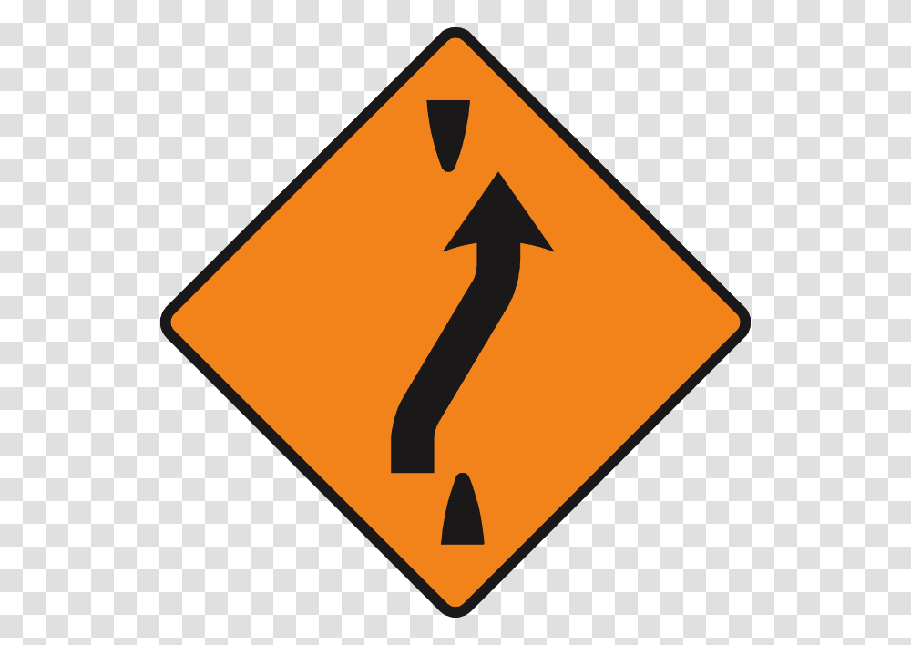 Bend In The Road To The Left Ahead, Road Sign Transparent Png