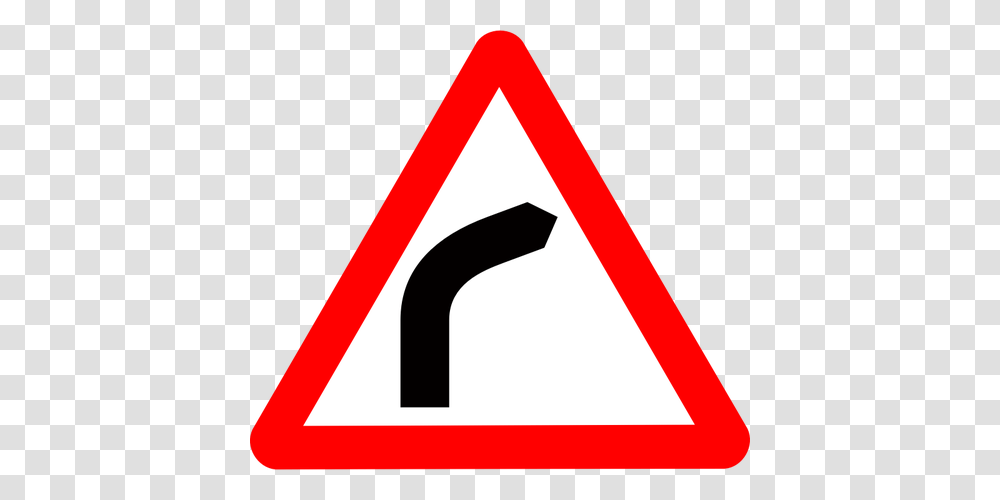 Bend To The Right Traffic Sign Vector Graphics, Road Sign, Stopsign Transparent Png