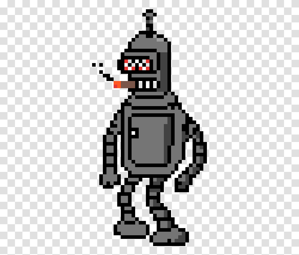 Bender Futurama Pixel, Rug, Architecture, Building, Stencil Transparent Png