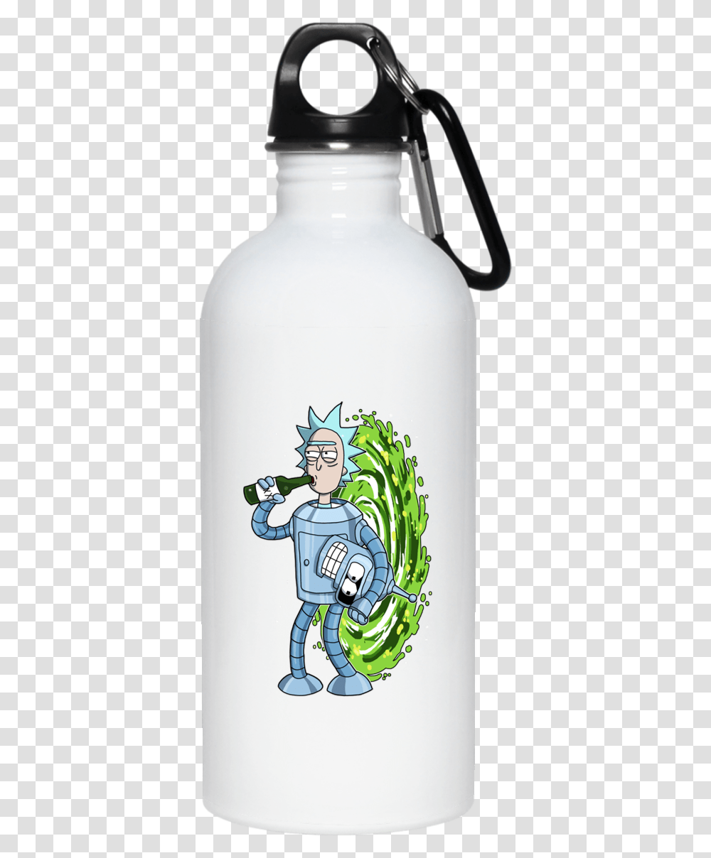Bender Has A Secret Rick Sanchez 20 Oz Reusable Water Bottles, Beverage, Person, Shaker, Alcohol Transparent Png