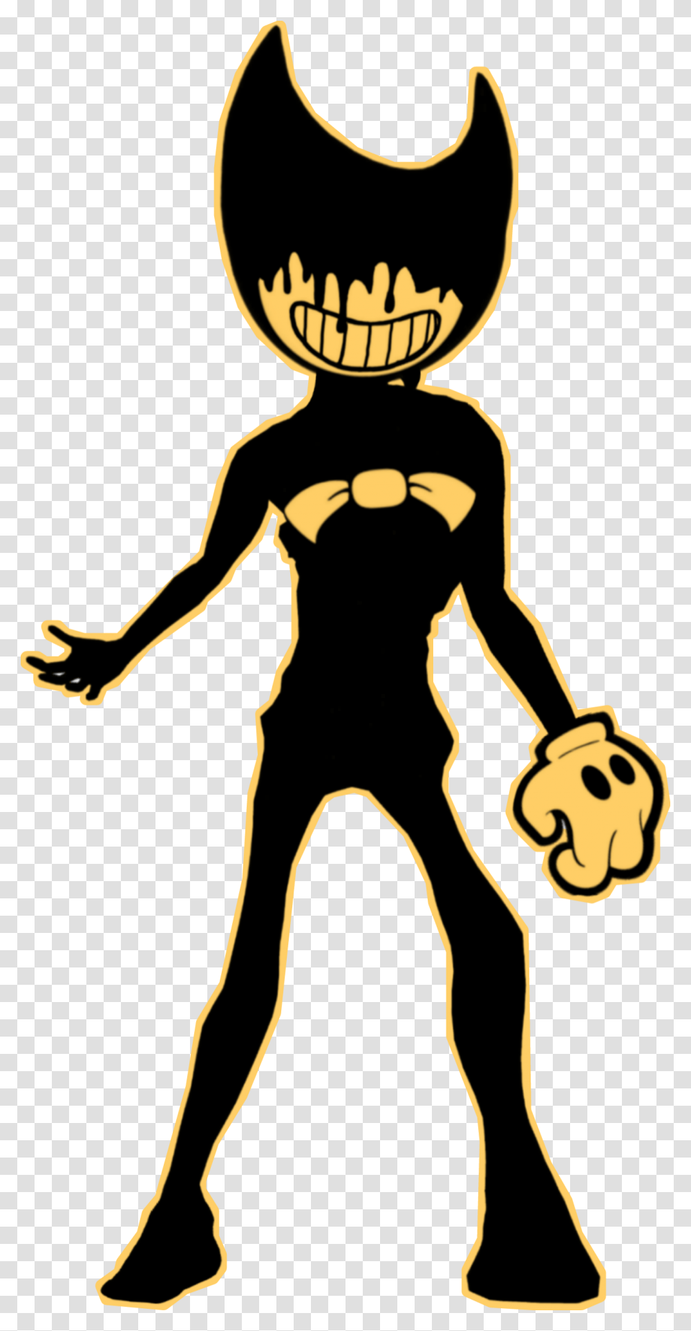 Bendy And The Ink Machine Evil Bendy, Hand, People, Person, Stencil Transparent Png