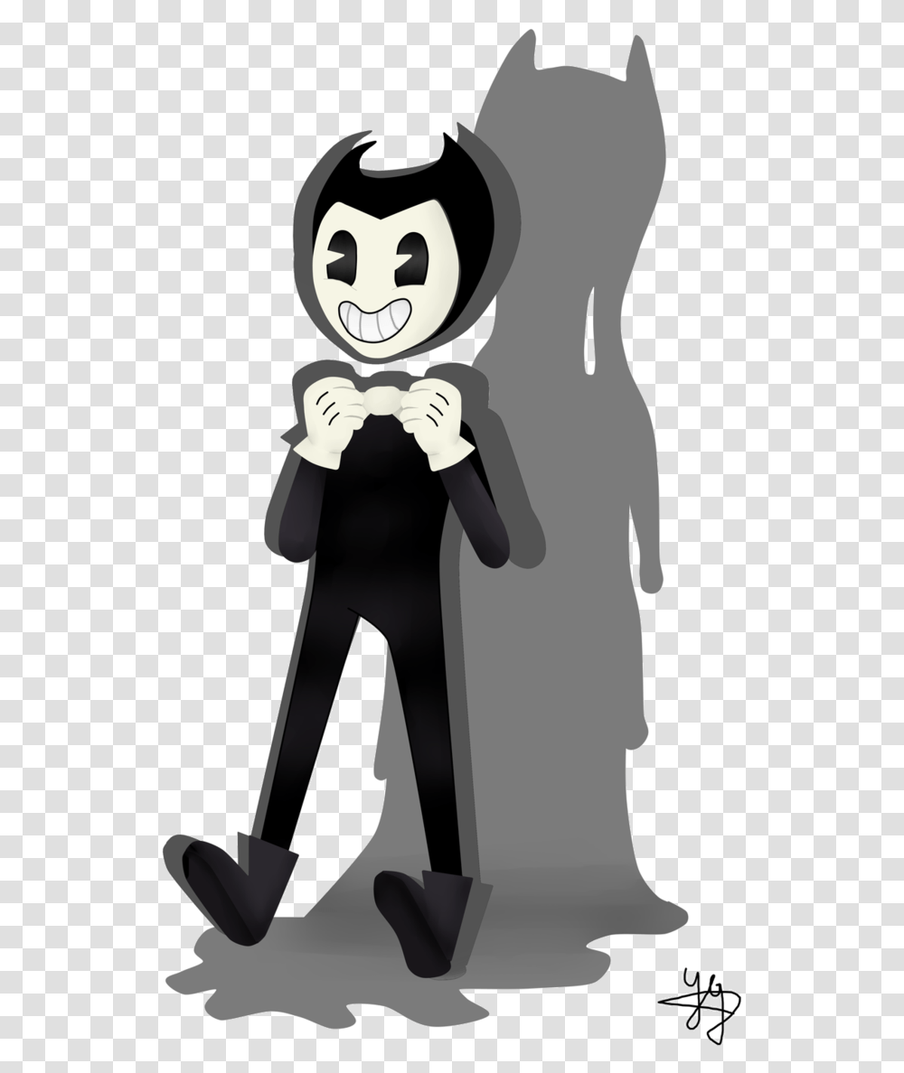 Bendy And The Ink Machine Suit, Sleeve, Stencil, Face Transparent Png