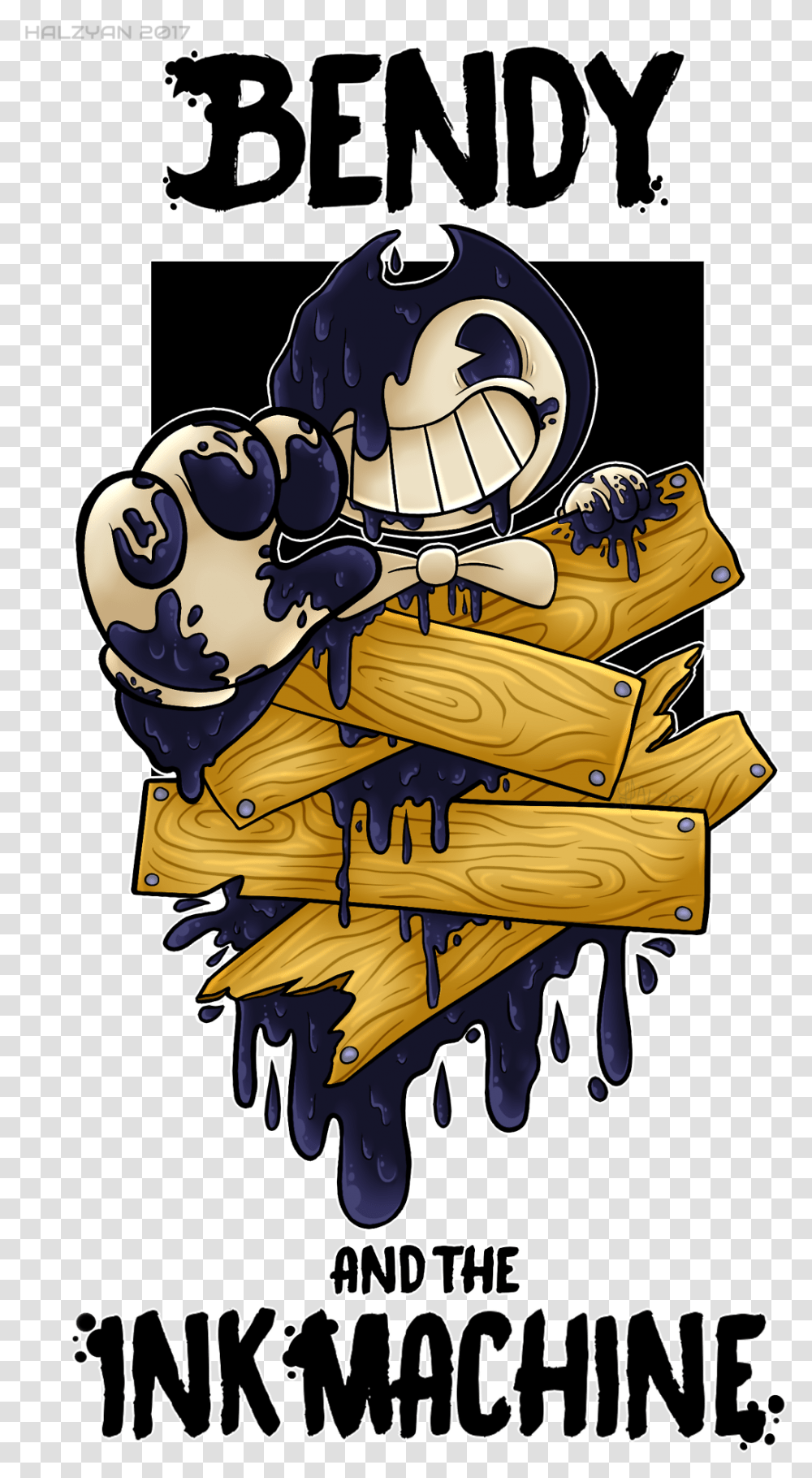 Bendy And The Ink Machine Wallpaper Iphone, Hand, Poster, Wasp, Bee Transparent Png