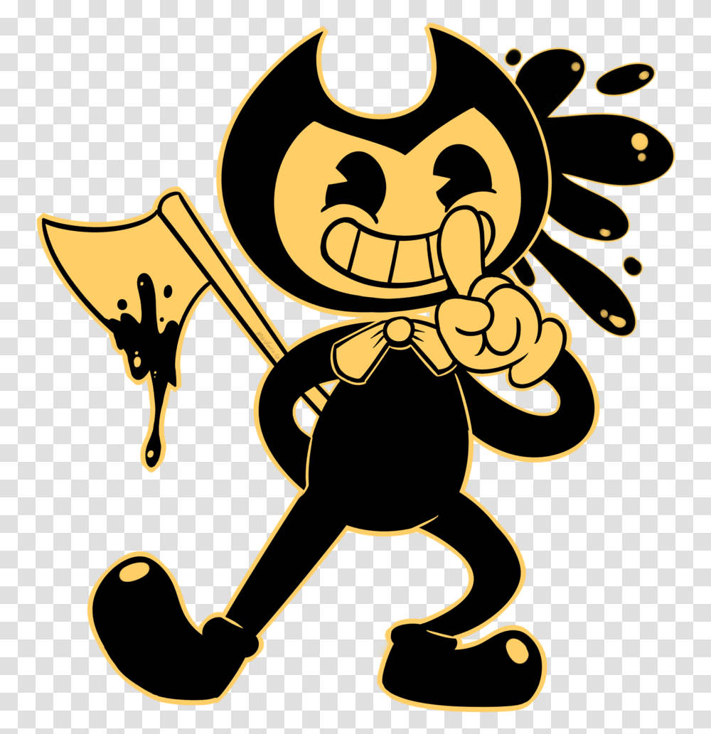 Bendy With An Axe, Stencil Transparent Png – Pngset.com