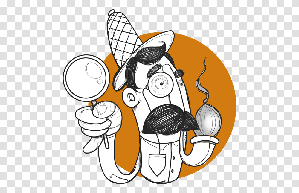 Benedict Customersearch As Sherlock Holmes Wtf Character Cartoon, Head, Hand, Coffee Cup, Label Transparent Png