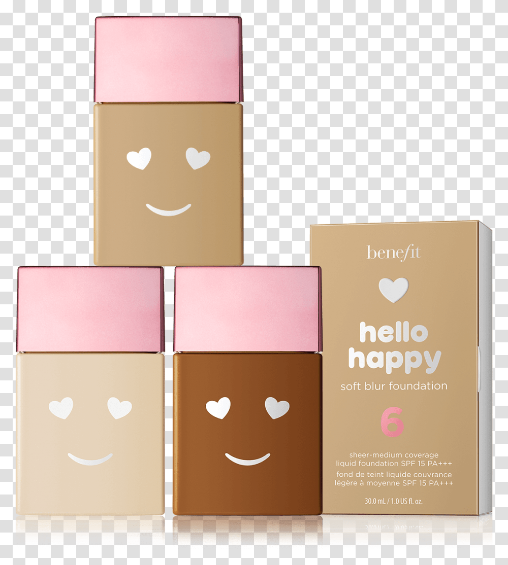 Benefit Hello Happy Soft Blur Liquid Foundation Spf15 Benefit Foundation Hello Happy, Box, Cardboard, Carton, Ipod Transparent Png