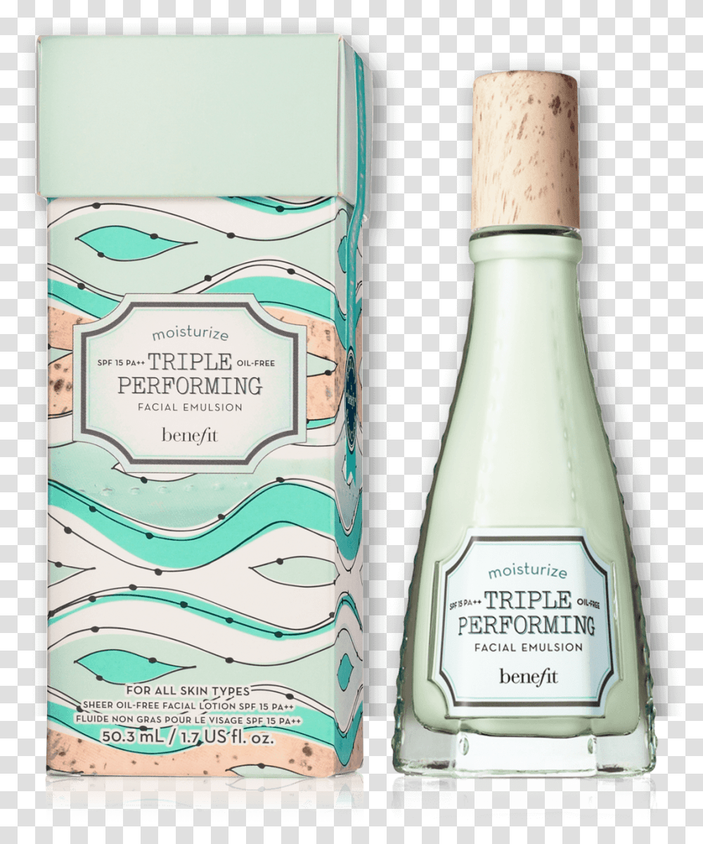 Benefit Triple Performing Facial Emulsion, Cosmetics, Bottle Transparent Png