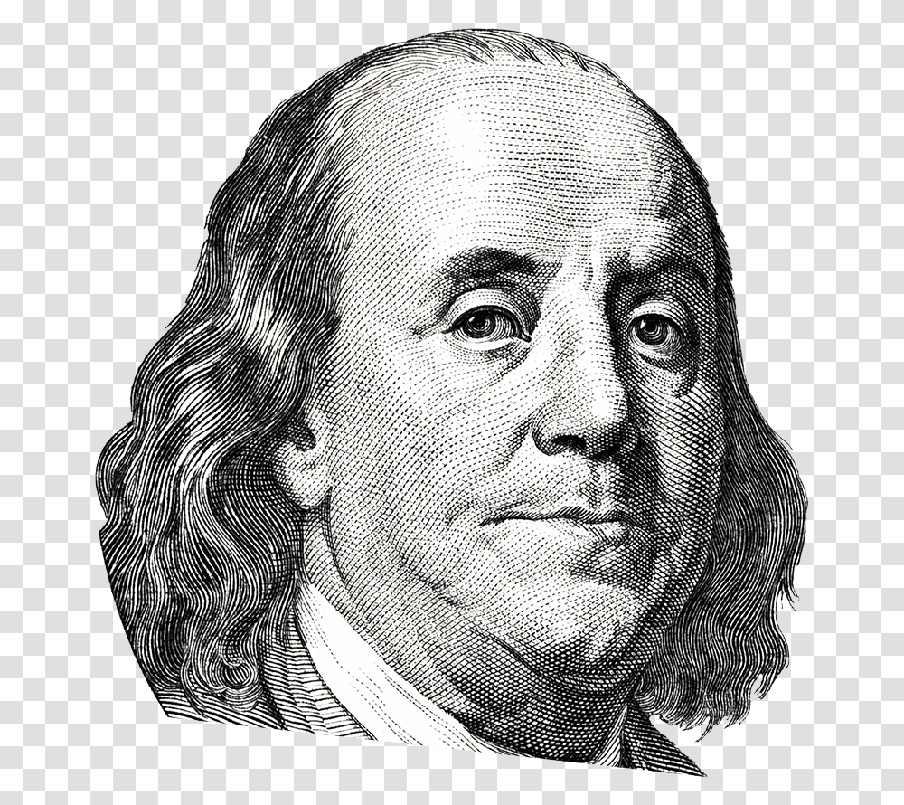 Benjamin Franklin Benjamin Franklin Black And White, Person, Human, Head Transparent Png