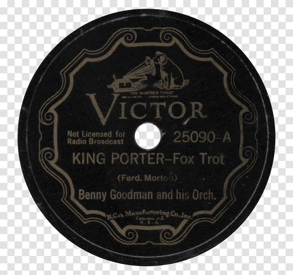 Benny Goodman King Porter Stomp 1935 Record, Disk, Rug, Dvd, Beverage Transparent Png