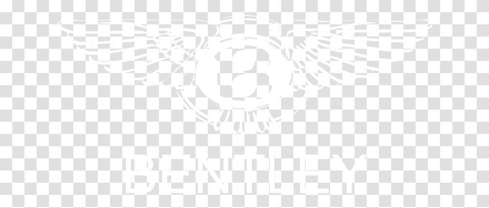 Bentley Logo White, Symbol, Emblem, Trademark, Stencil Transparent Png