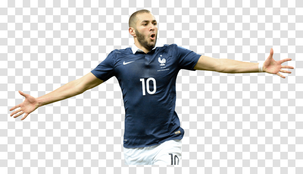 Benzema Soccer Player, Shirt, Person, Jersey Transparent Png