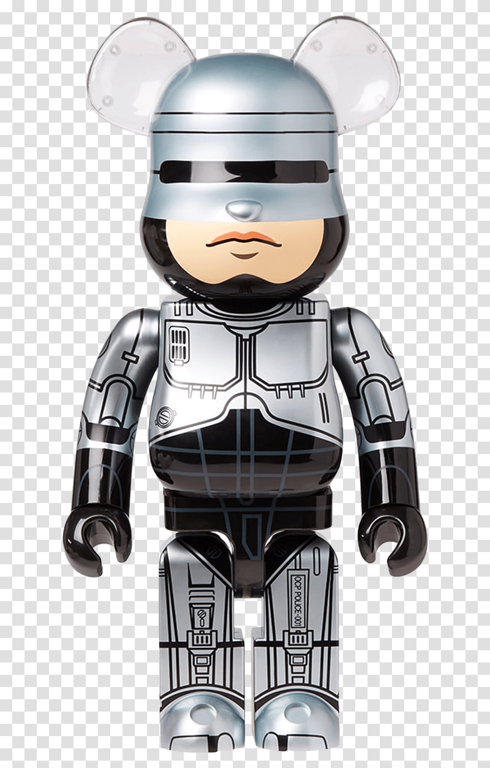 Berbrick 1000 Robocop Bearbrick, Toy, Robot, Helmet Transparent Png