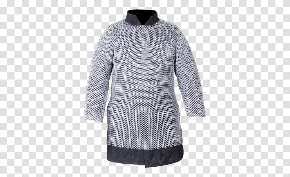 Berengar Long Sleeve Steel Chainmail Hauberk Polka Dot, Armor, Chain Mail, Person, Human Transparent Png