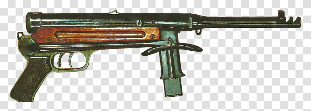 Beretta Model 1 Submachine Gun, Weapon, Weaponry, Rifle Transparent Png