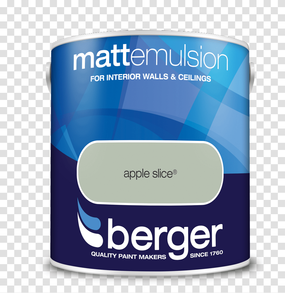 Berger Apple Slice Matt 25l Cylinder, Paint Container, Label, Text, Tin Transparent Png