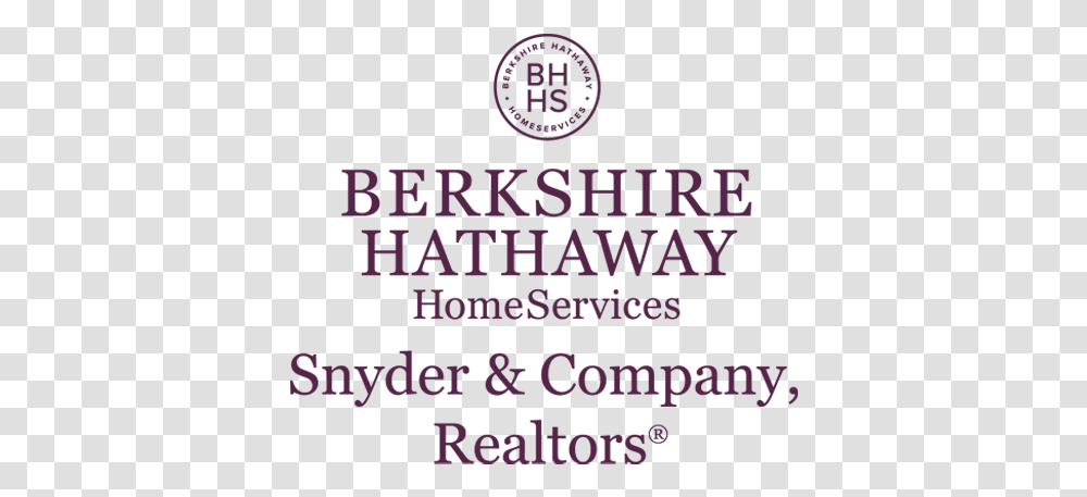 Berkshire Hathaway Snyder Real Estate Logo, Paper, Alphabet Transparent Png