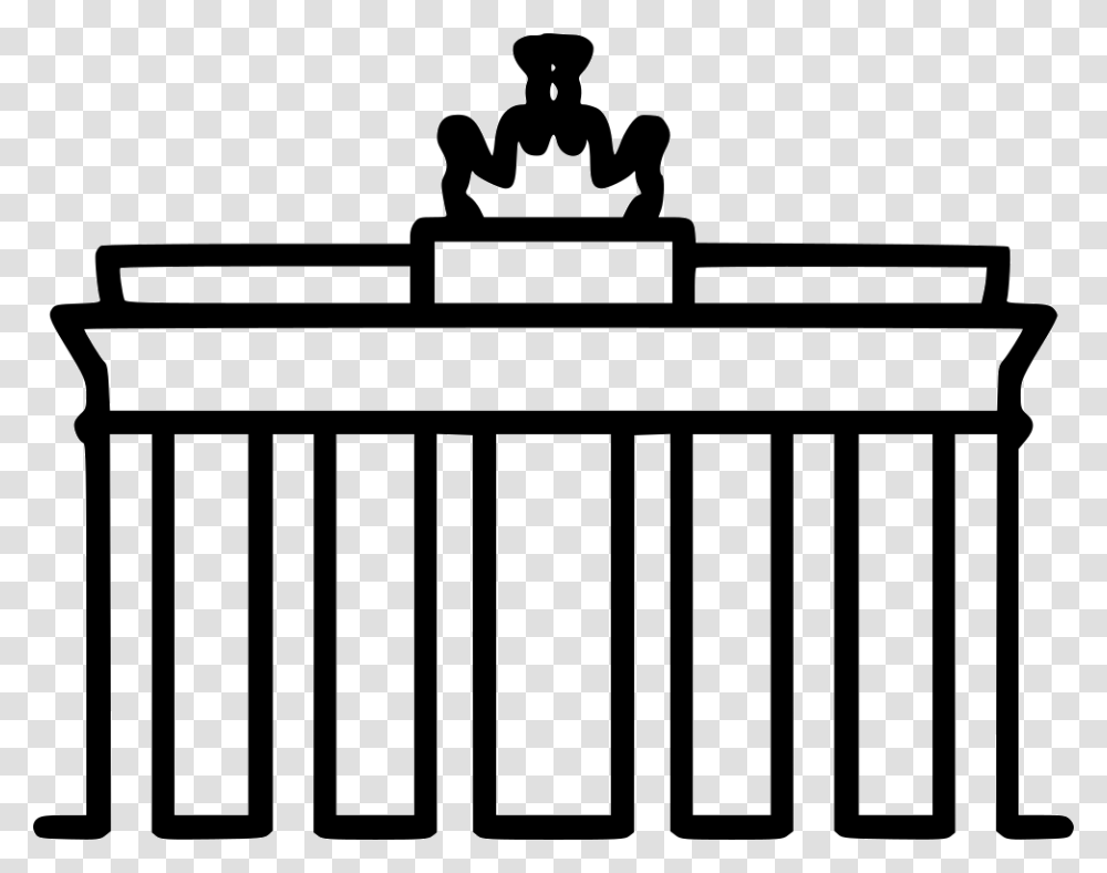 Berlin Gate Icon Free Download, Railing, Handrail, Banister, Fence Transparent Png