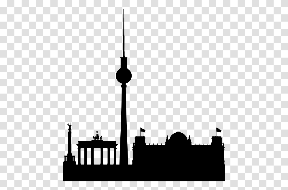 Berlin Skyline Black Simple Clip Art, Spire, Tower, Architecture, Building Transparent Png