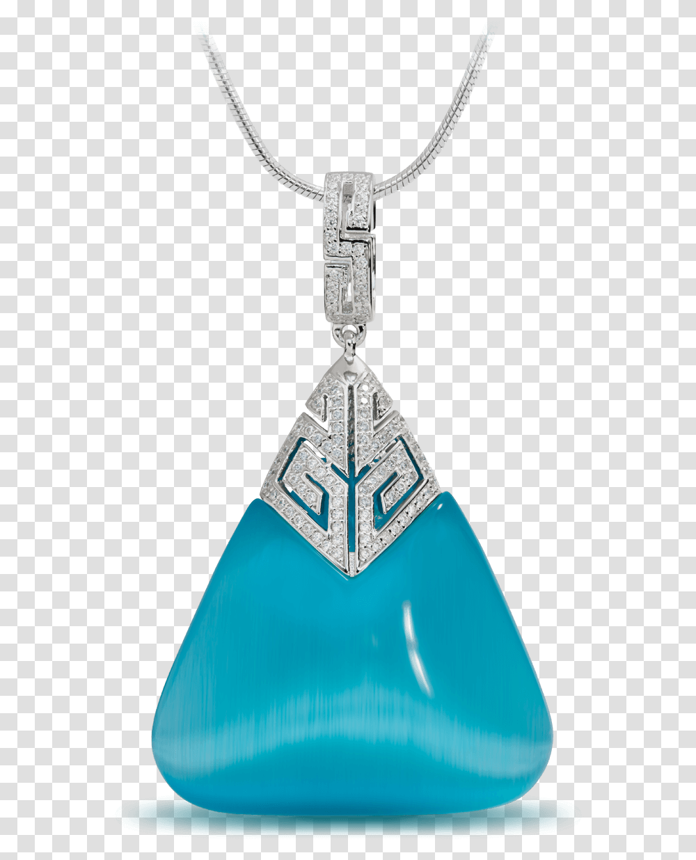 Bermuda Triangle Classic With Snake Chain Baby Blue Cats Eye Necklace Bermuda, Pendant, Crystal, Metropolis, City Transparent Png