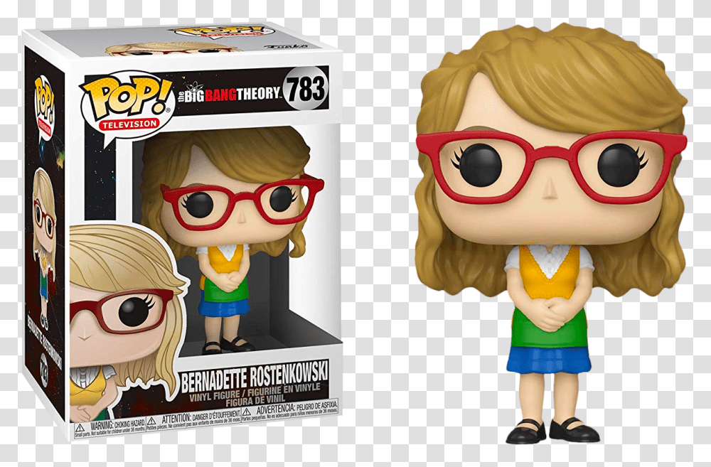 Bernadette Rostenkowski Funko Pop Funkos The Big Bang Theory, Sunglasses, Toy, Person, Doll Transparent Png