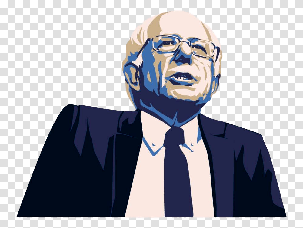 Bernie Sanders Background, Head, Tie, Person Transparent Png