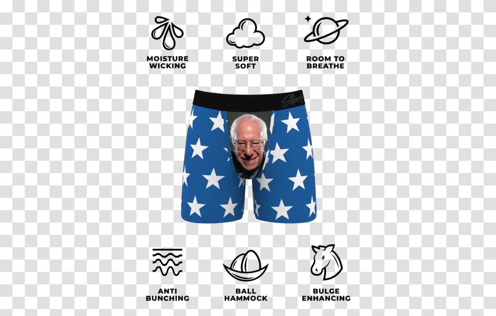 Bernie Sanders Boxers For GuysItemprop Image Tintcolor Shark Infested Underwear, Flag, Shorts Transparent Png