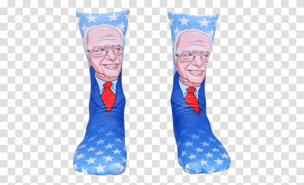 Bernie Sanders Socks, Person, Footwear, Tie Transparent Png