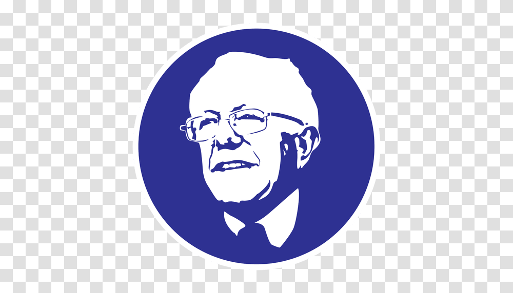 Bernie Sanders Stencil, Label, Glasses, Logo Transparent Png