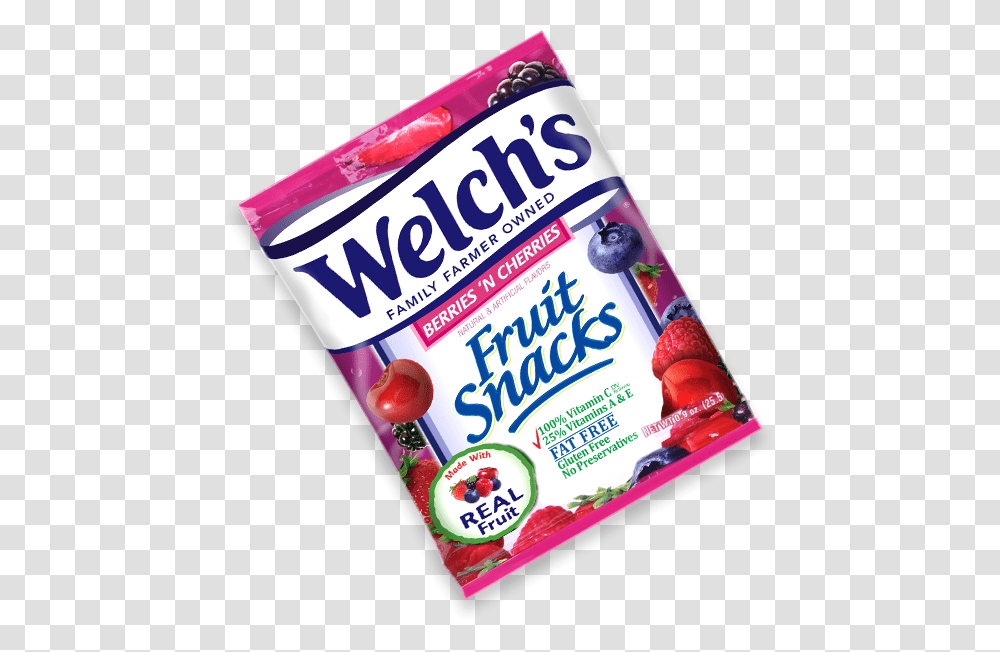 Berries N Cherries Fruit Snacks Welch's Fruit Snacks, Gum, Food Transparent Png