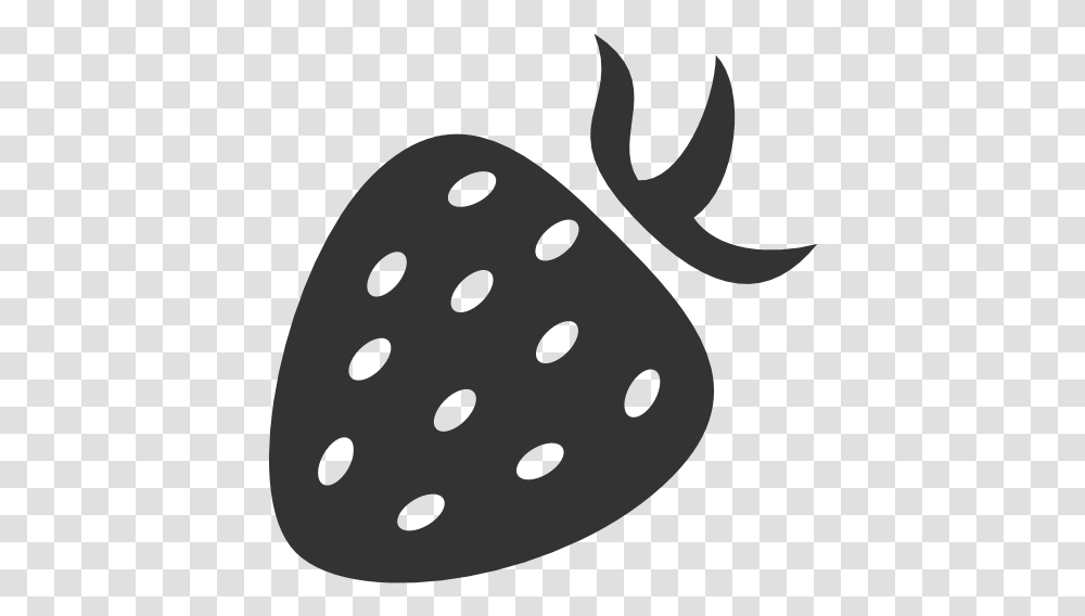 Berry Icon Strawberry Black And White, Food, Plant, Fruit, Sea Life Transparent Png