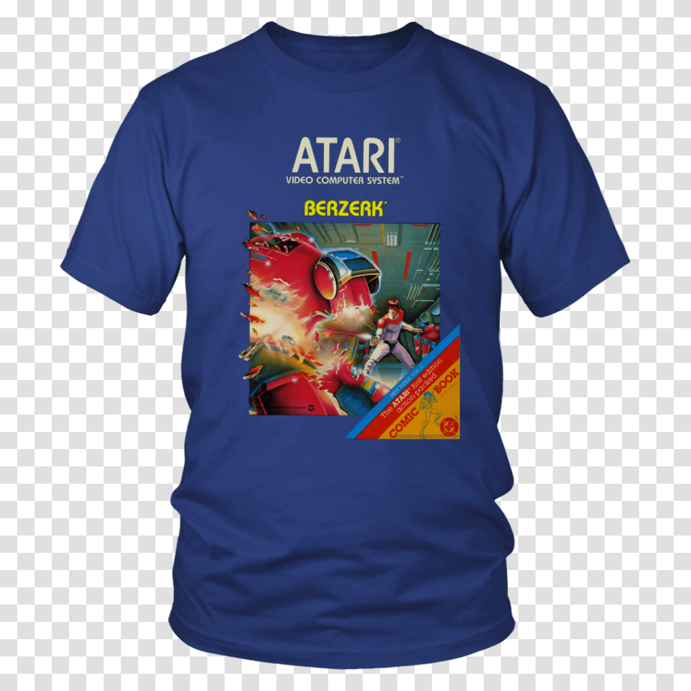 Berserk Atari Retro Vintage Video Game Box Art T Shirt, Apparel, Person, Human Transparent Png